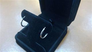 Gold Earrings 14K White Gold 0.84g